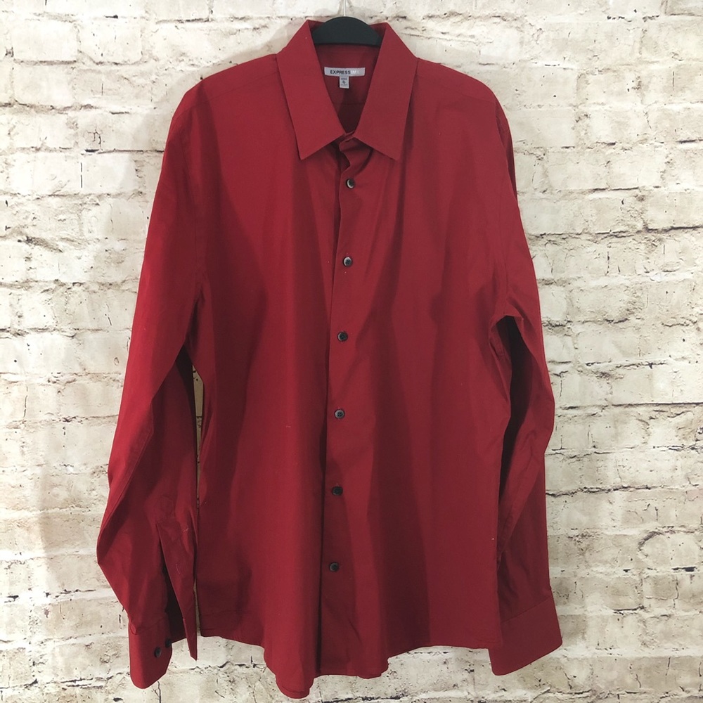 Express Red Men's Dress Shirt
